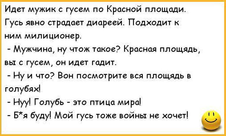 Весна, анекдот про картинки с гусями