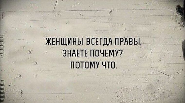 Мнения разделились. Обратитесь к психиатру. Кот психиатр. Женщина всегда права знаете почему потому что.