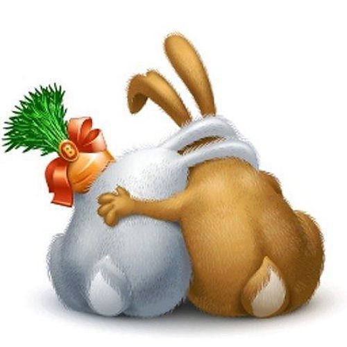Совет, открытка зайчики обнимаются